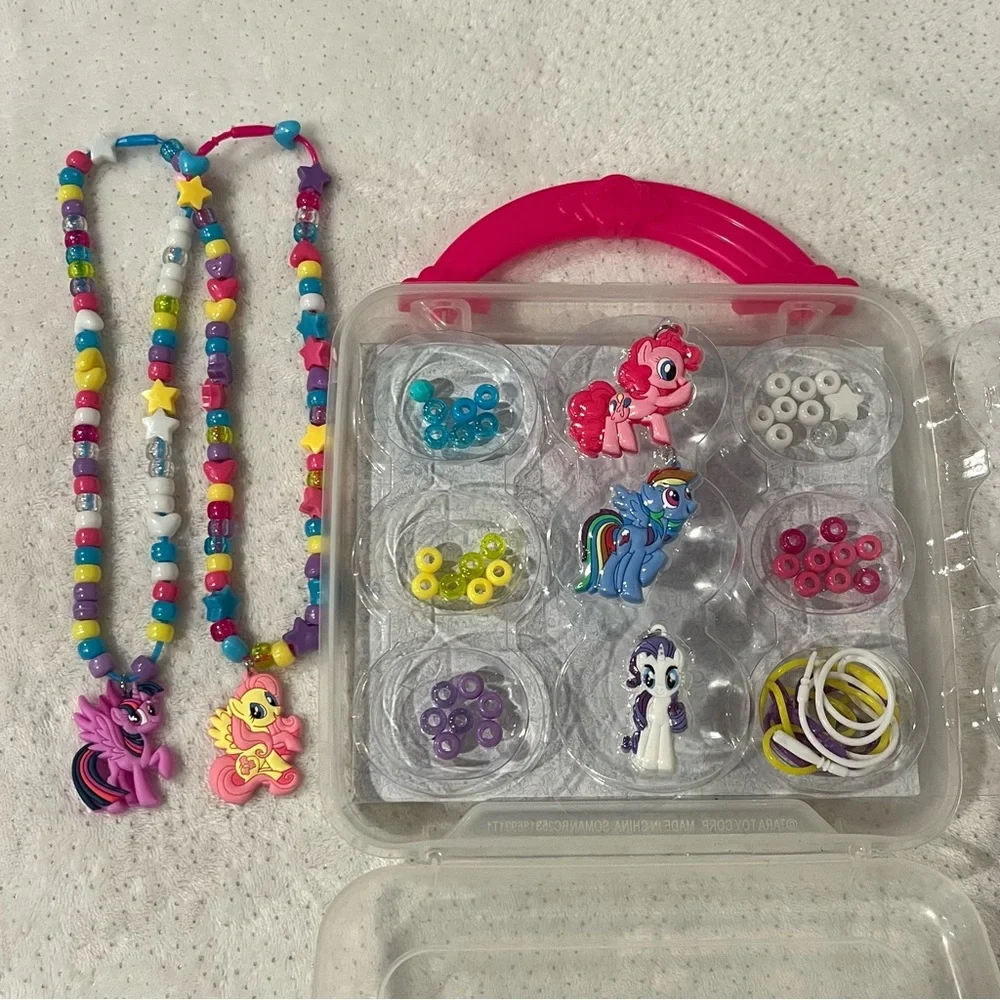 My Little Pony Necklace Activity Set 5 Charms Beads 5 Necklaces DIY Jewelry Craf